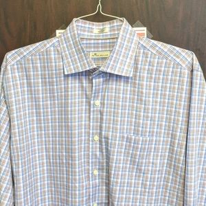 Peter Millar LG light purple plaid button up